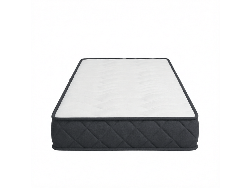  Matelas 1 place 90x190 cm – blanc et gris – mousse à mémoire de forme, bords renforcés antidérapants  - Conforama A