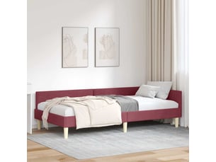 Lit simple 90x190 cm    coloris rouge
