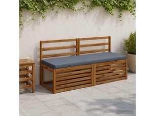 Lot de 2 coussins de banc, coussins d'assise vught 100 % polyester bleu cf57833