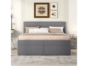 Lit coffre 140x200 cm <strong>HAUSS SPOLE</strong>  <strong></strong> coloris gris