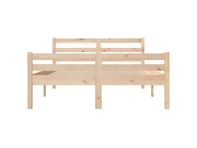  Lit double- lit adulte -  cadre de lit sans matelas bois massif 150x200 cm  - Conforama D