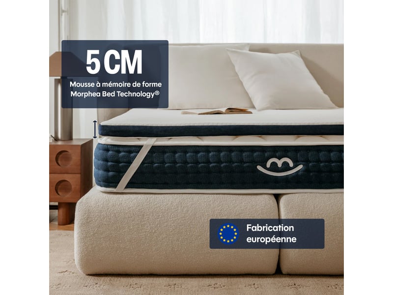  Surmatelas premium cloudy - 180x200x5cm - gel à mémoire de forme et tissu respirant - très moelleux Cloudy - Conforama C
