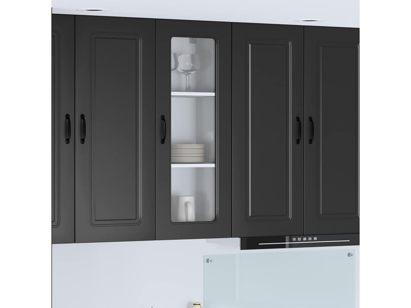 Meuble mural de cuisine | armoire de cuisine noir 40x31x100cm shl4482  - Conforama B