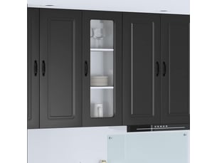 Meuble mural de cuisine | armoire de cuisine noir 40x31x100cm shl4482