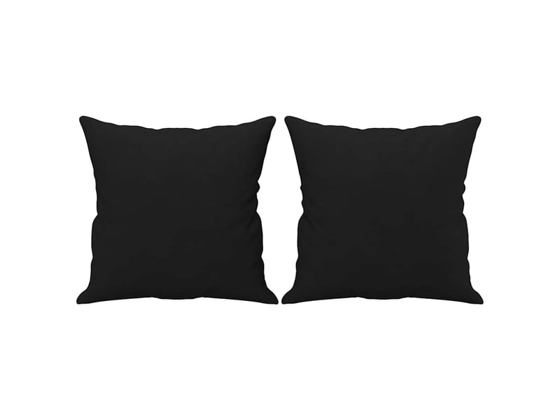  Lot de 2 coussins décoratifs noir 40x40 cm tissu microfibre cf60881  - Conforama A