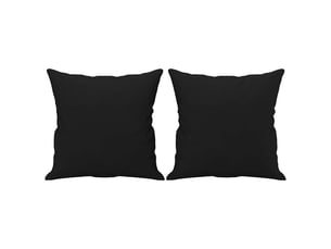 Lot de 2 coussins décoratifs noir 40x40 cm tissu microfibre cf60881