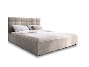 Lit coffre 140x200 cm <strong>MASSENO</strong>  <strong></strong> coloris beige
