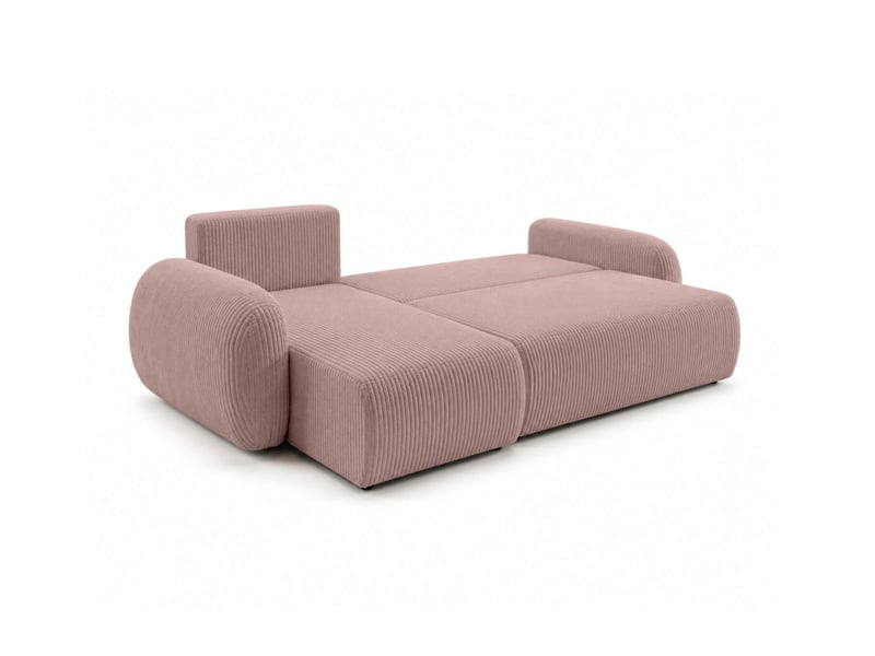 Alya - canapé d'angle convertible et réversible 3 places en velours côtelé - Conforama C