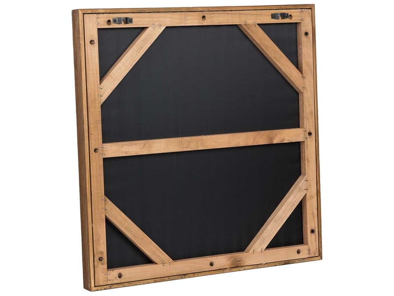  Tableau artisanal en bois recyclé relief marron et noir 62x4x62 cm h  - Conforama D