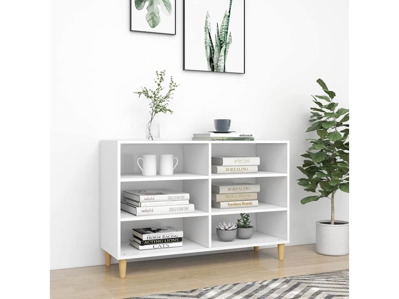  Buffet - bahut - meuble de rangement blanc 103,5x35x70 cm bois d'ingénierie  - Conforama B