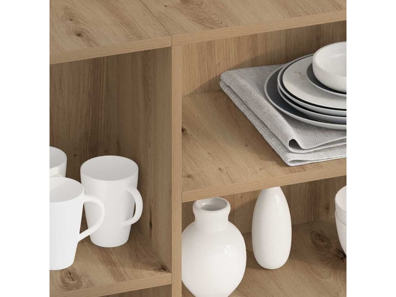 Buffet - bahut - meuble de rangement chêne artisanal 120 x 30 x 75 cm bois d'ingénierie - Conforama D