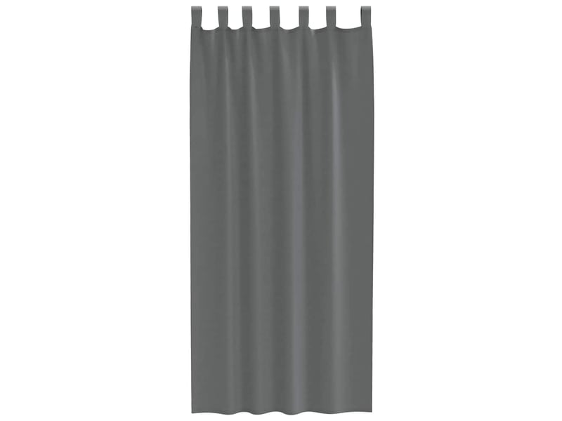  Lot de 2 rideaux en voile, voilages avec boucles gris foncé 140x245 cm cf44302  - Conforama D