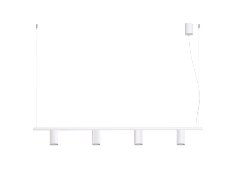  Lustre rayo 4 blanc aluminium moderne 208x122x6cm SL.3144 - Conforama A