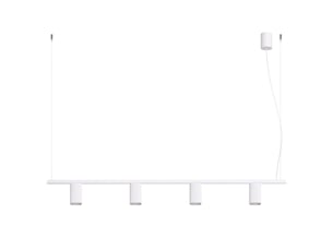 Lustre rayo 4 blanc aluminium moderne 208x122x6cm
