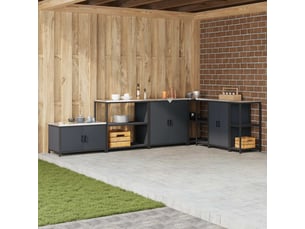 Étagère de cuisine, étagère de rangement hattem anthracite 90x50x92cm acier