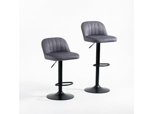tabouret de bar assise réglable en hauteur <strong>STILVORA</strong> - bicolore hauteur d'assise 61 cm vendu Par paire