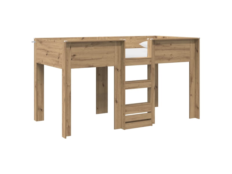  Lit superposé pour enfants - lit jeune chêne artisanal 90 x 200 cm  - Conforama A