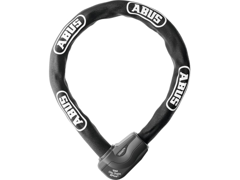  Abus antivol à chaîne granit citychain xplus 1060 - antivol vélo en acier trempé - niveau de sécurité 15-85 cm - noir  - Conforama A