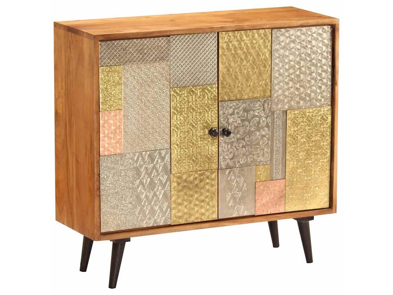  Buffet - bahut - meuble de rangement 80x30x75 cm bois d'acacia massif  - Conforama B
