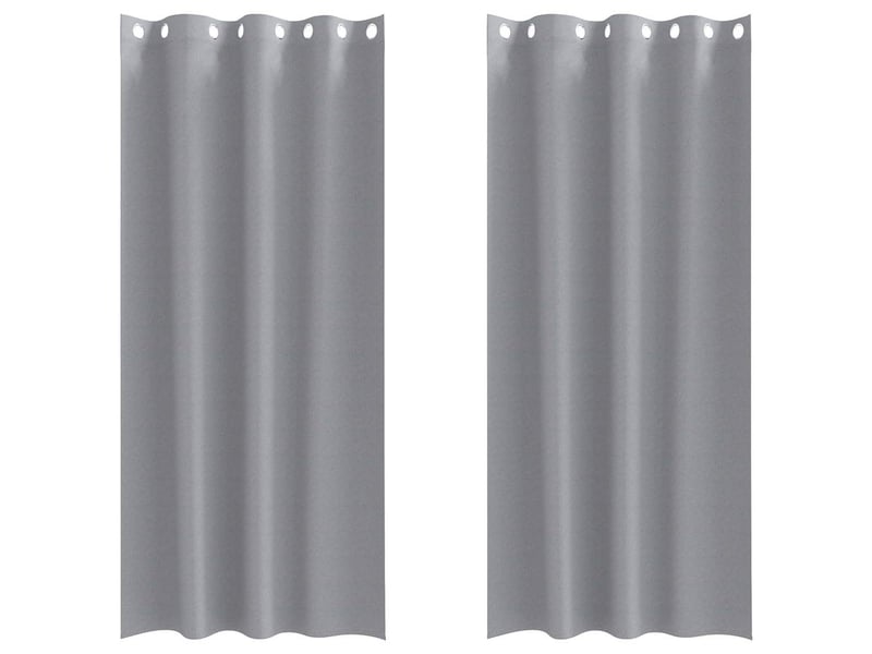  Lot de 2 rideaux occultants, rideaux black-out avec anneaux gris clair 225 x 140 cm cf44640  - Conforama A