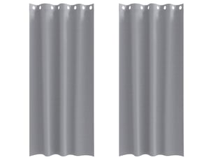 Lot de 2 rideaux occultants, rideaux black-out avec anneaux gris clair 225 x 140 cm cf44640