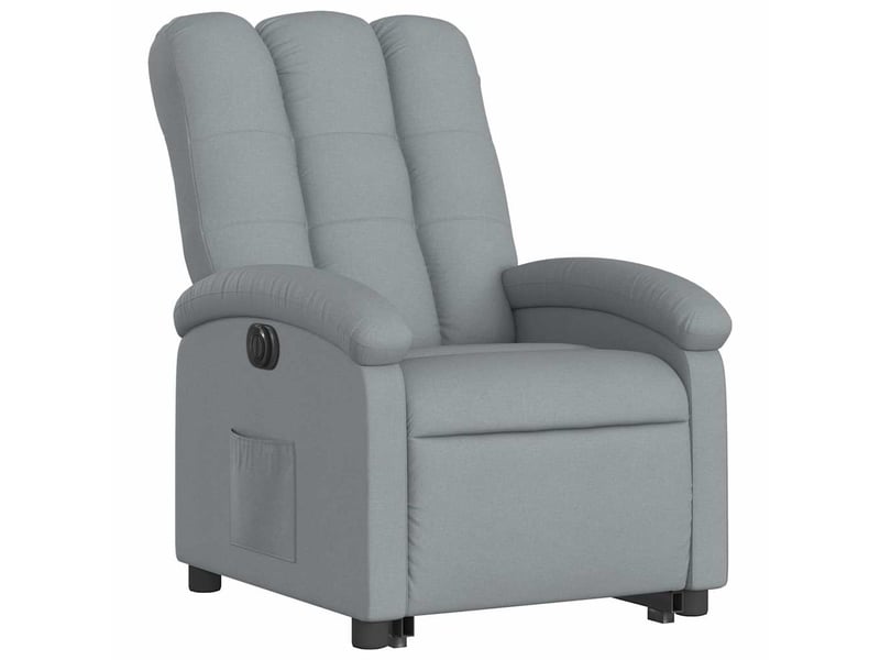  Fauteuil inclinable électrique, fauteuil relax salon gris clair tissu shl1654  - Conforama D