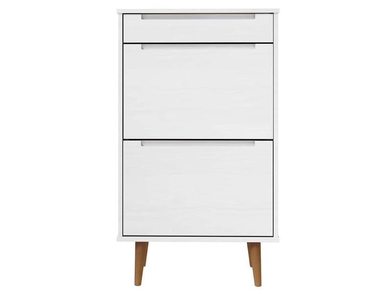  Meuble à chaussure, armoire à chaussures molde blanc 59,5x35x103 cm bois de pin  - Conforama D