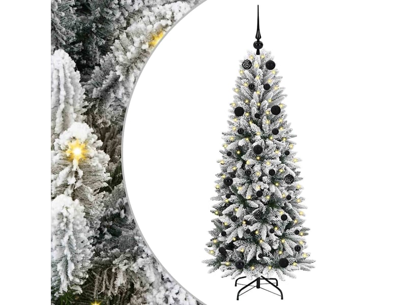  Sapin de noël artificiel, arbre de noël blanc 150 cm shl9152  - Conforama A