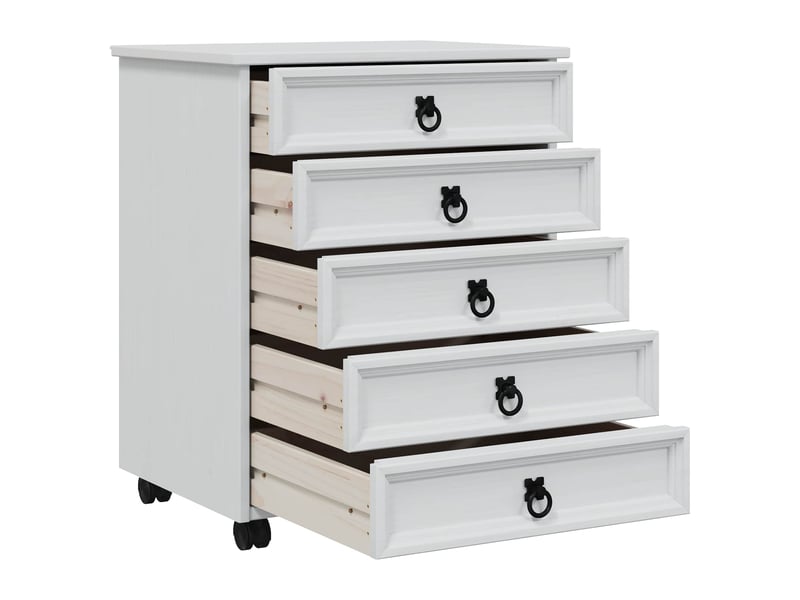  Caisson roulant de bureau avec tiroirs corona blanc shl1009  - Conforama C