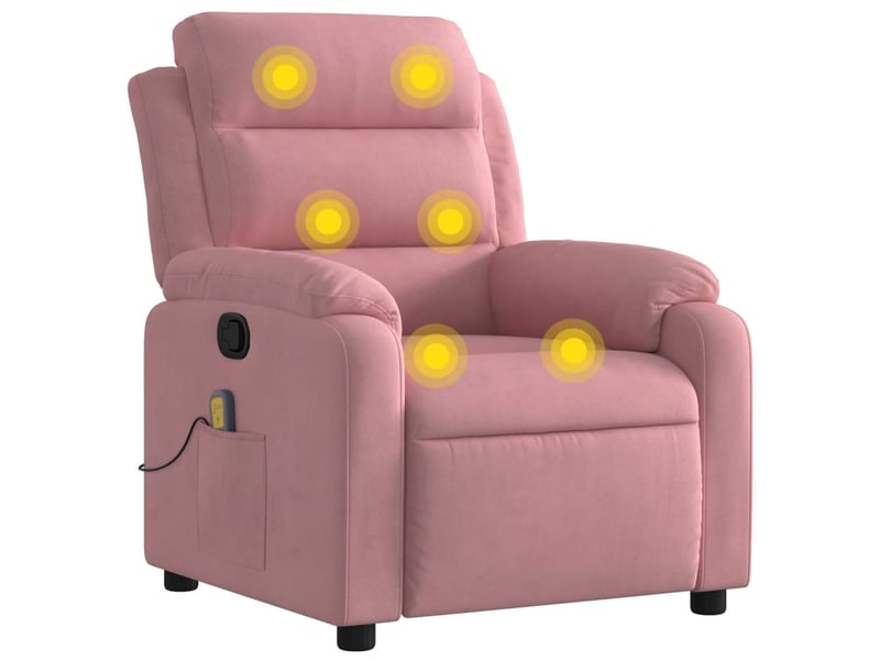 Vidaxl fauteuil de massage inclinable rose velours - Conforama A