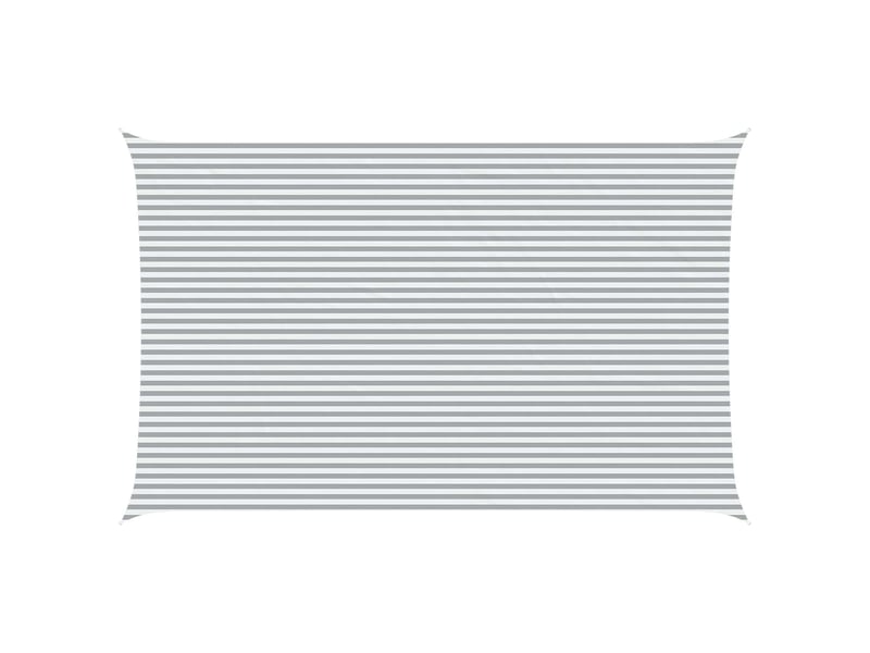 Voile d'ombre - voile d'ombrage - voile parasol gris clair et blanc 5 x 8 m - Conforama A