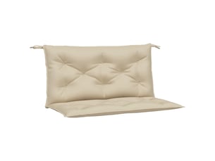 Lot de 2 coussins de banc jardin, coussins d'assise beige 100x50x7 cm tissu oxford cf58713