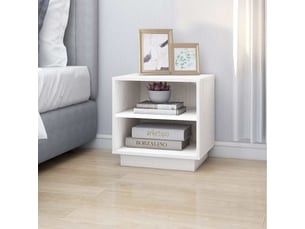 Table de chevet - cabinet de chevet - table de nuit blanc 40x34x40 cm bois de pin solide