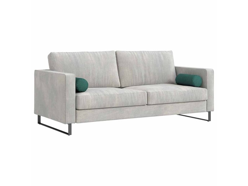  Lot de 2 coussins d'accent, coussins décoratifs, coussins lombaires tissu vert foncé ø 15 x 40 cm cf56712  - Conforama C
