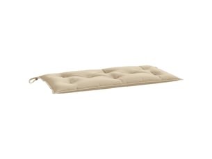 Coussin de banc de jardin, coussin d'assise beige 110x50x7 cm tissu oxford cf52650
