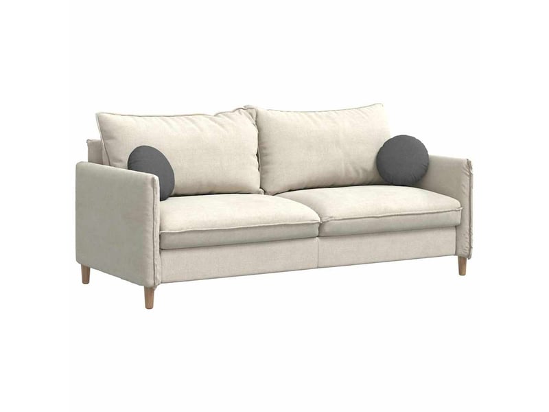  Lot de 2 coussins de siège, coussins décoratifs tissu gris foncé ø30 x 13 cm cf59828  - Conforama C
