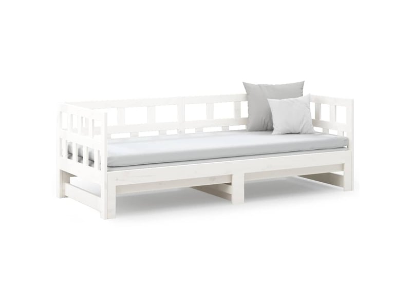  Lit simple- lit adulte -  lit coulissant sans matelas blanc 2x(80x200)cm  - Conforama D