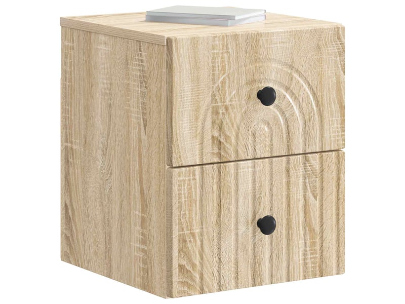  Table de chevet - cabinet de chevet - table de nuit mural chêne sonoma 33 x 34,5 x 40 cm  - Conforama B