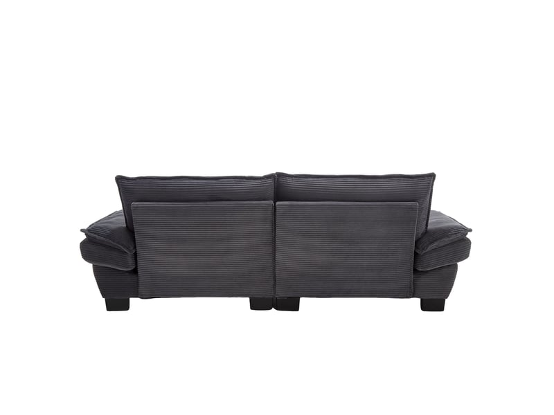 Canapé double moderne gris foncé avec lit pliant coussin unique confortable spacieux salon chambre bureau  - Conforama E