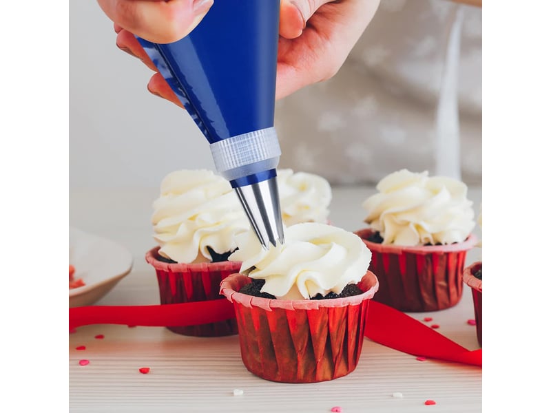  Lot de 30 poches à douille jetables de 53,3 cm extra larges épaississent les poches à douille pour biscuits, cupcakes, desserts, gâteaux, décoration  - Conforama D