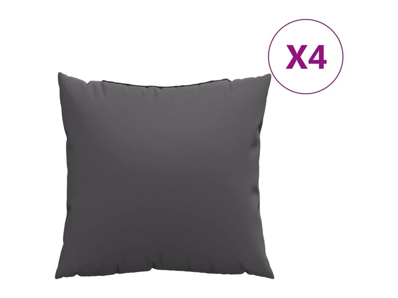  Lot de 4 coussins de canapé, coussins décoratifs anthracite 60x60 cm tissu cf59231  - Conforama A