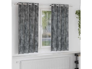 Lot de 2 rideaux en velours, rideaux de fenêtre gris 175 x 140 cm velours cf44200