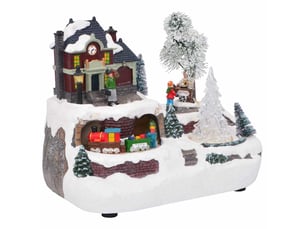 Décor de table de noël multicolore 23,5 x 16 x 18,5 cm résine