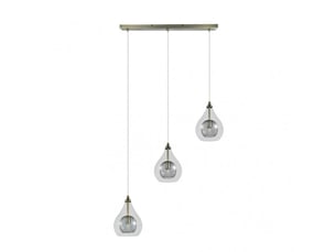 Fabrilamp lhasa, suspension, moderne, 3 x g9, cuir, 30-148 x 65 x 65 cm
