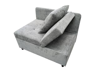 Canapé convertible lit gris tissu lin dos réglable 5 positions rangement intégré 177x68x65cm