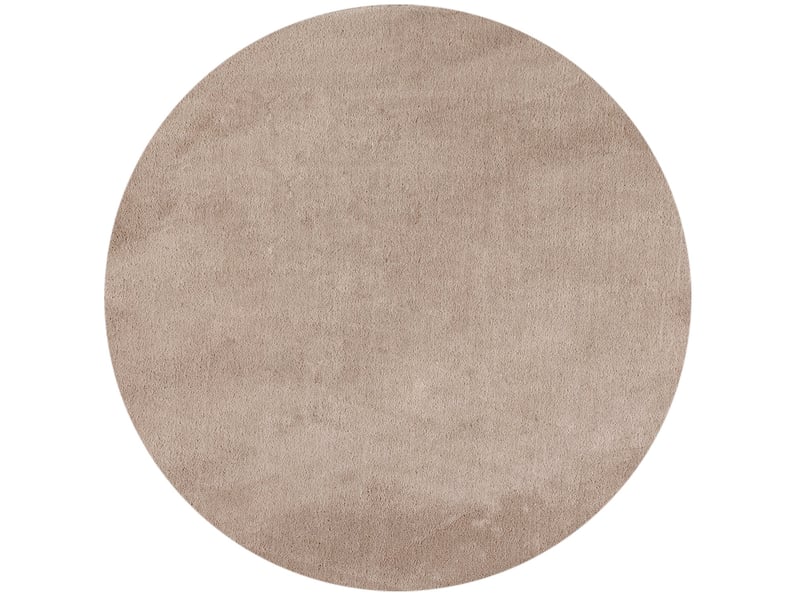Tapis lavable rond en microfibre douce - beige 160x160cm SKY1601605400BEIGE - Conforama A