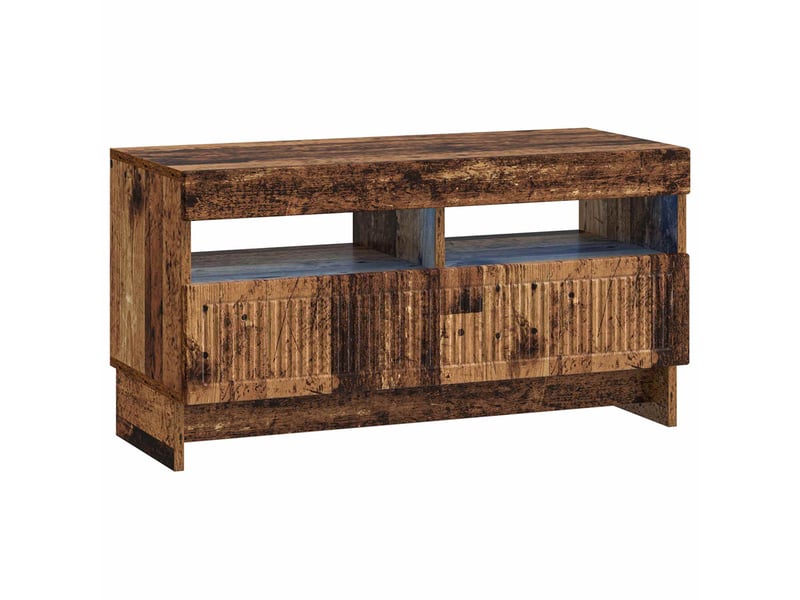  Ensemble de 3 meubles tv led ede bois ancien bois d'ingénierie  - Conforama E