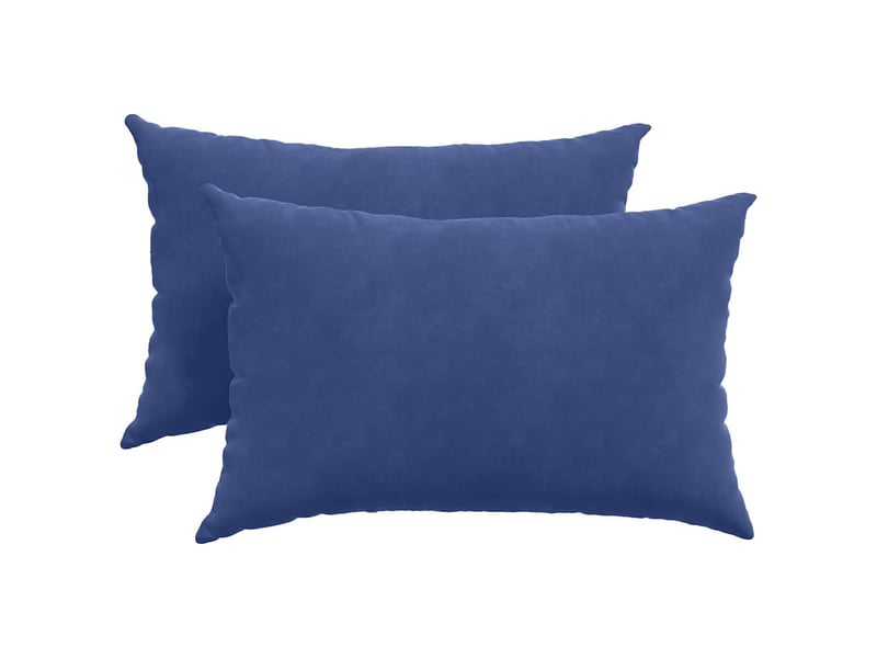  Lot de 2 coussins de canapé, coussins décoratifs bleu police 60 x 40 cm cf59021  - Conforama A