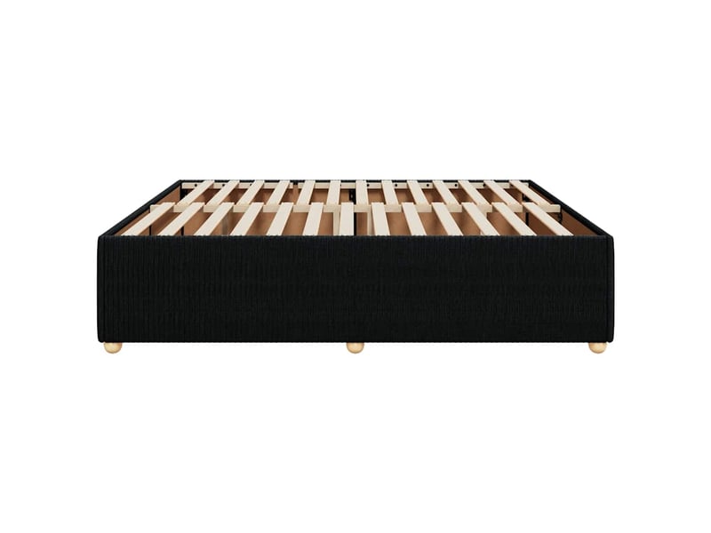  Lit double- lit adulte -  cadre de lit sans matelas noir 200x200 cm tissu  - Conforama D