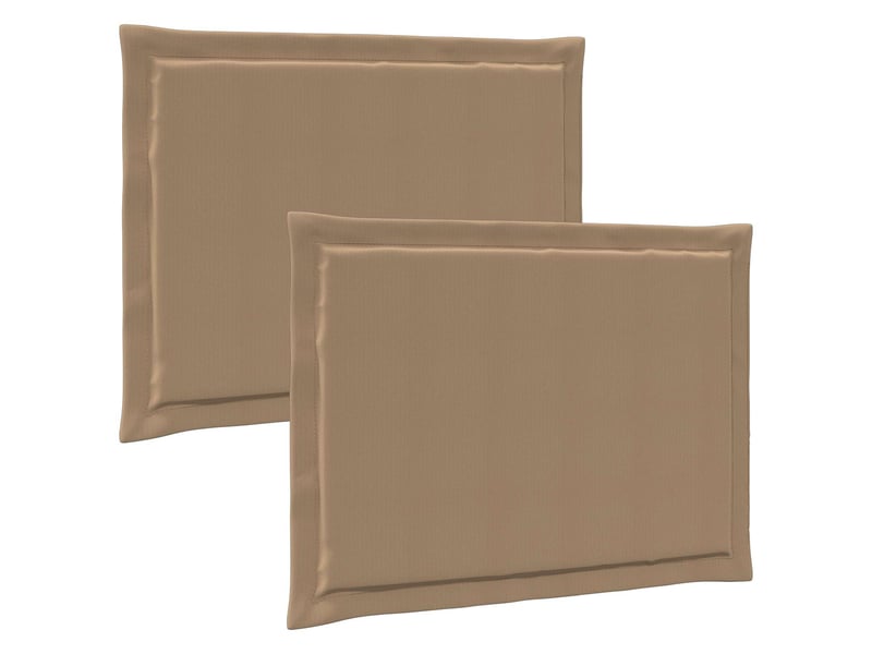 Lot de 2 coussins de siège, coussins d'assise polyester taupe 47 x 36 x 2 cm cf59761 - Conforama A